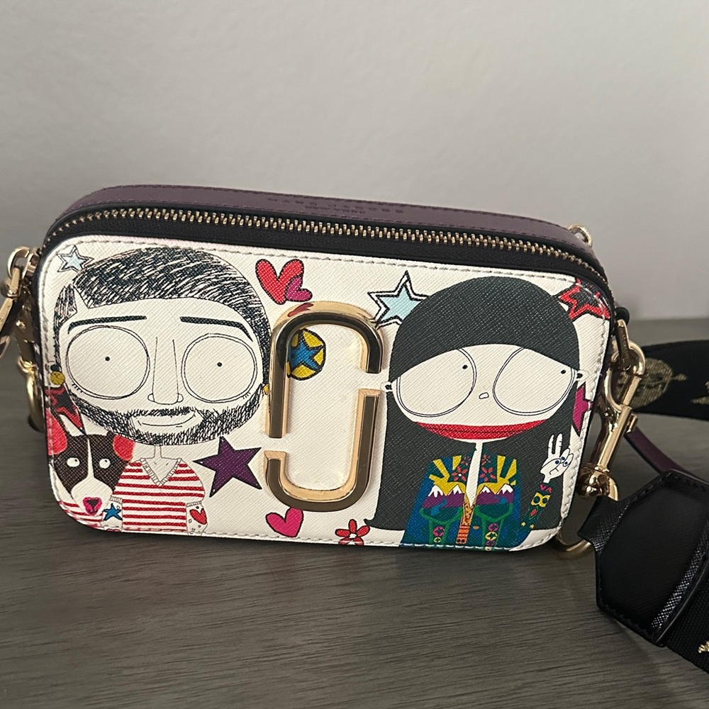 Marc Jacobs Graphic Crossbody Bag with Gold Accents